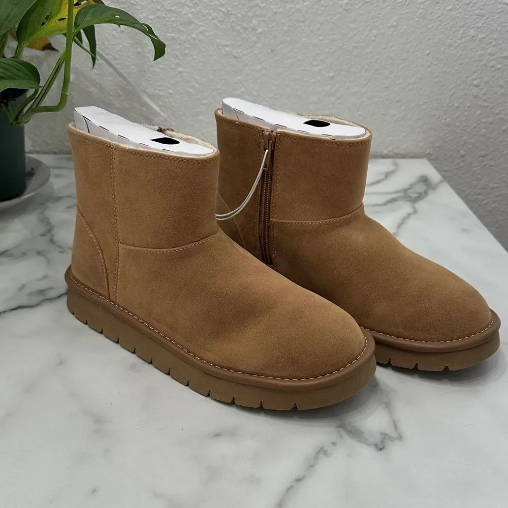 Tan Suede Ankle Boots Size 7